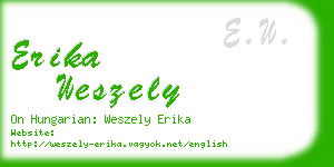 erika weszely business card